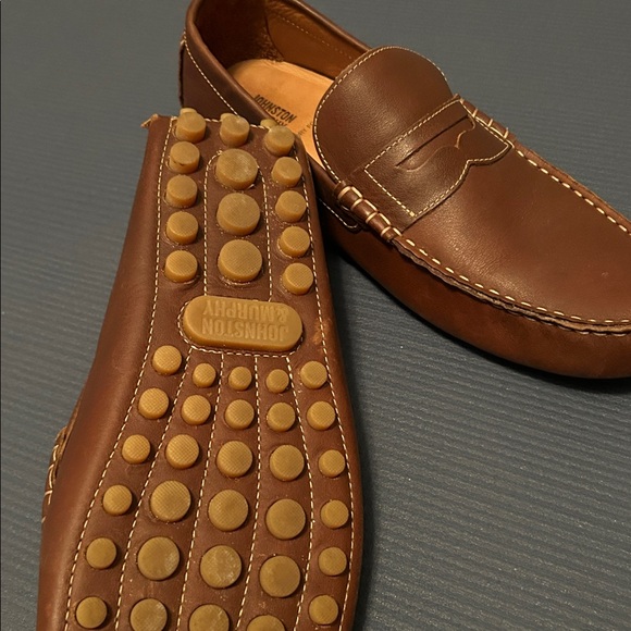 Johnston & Murphy Chestnut Leather Slip-Ons main image 4